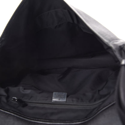 Gucci Coated Canvas Interlocking G Large Flap Messenger Bag Black 5 of 11