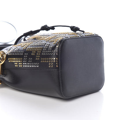 Fendi Vitello Liberty F is Fendi FF Studded Mini Mon Tresor Bucket Bag Black 8 of 9