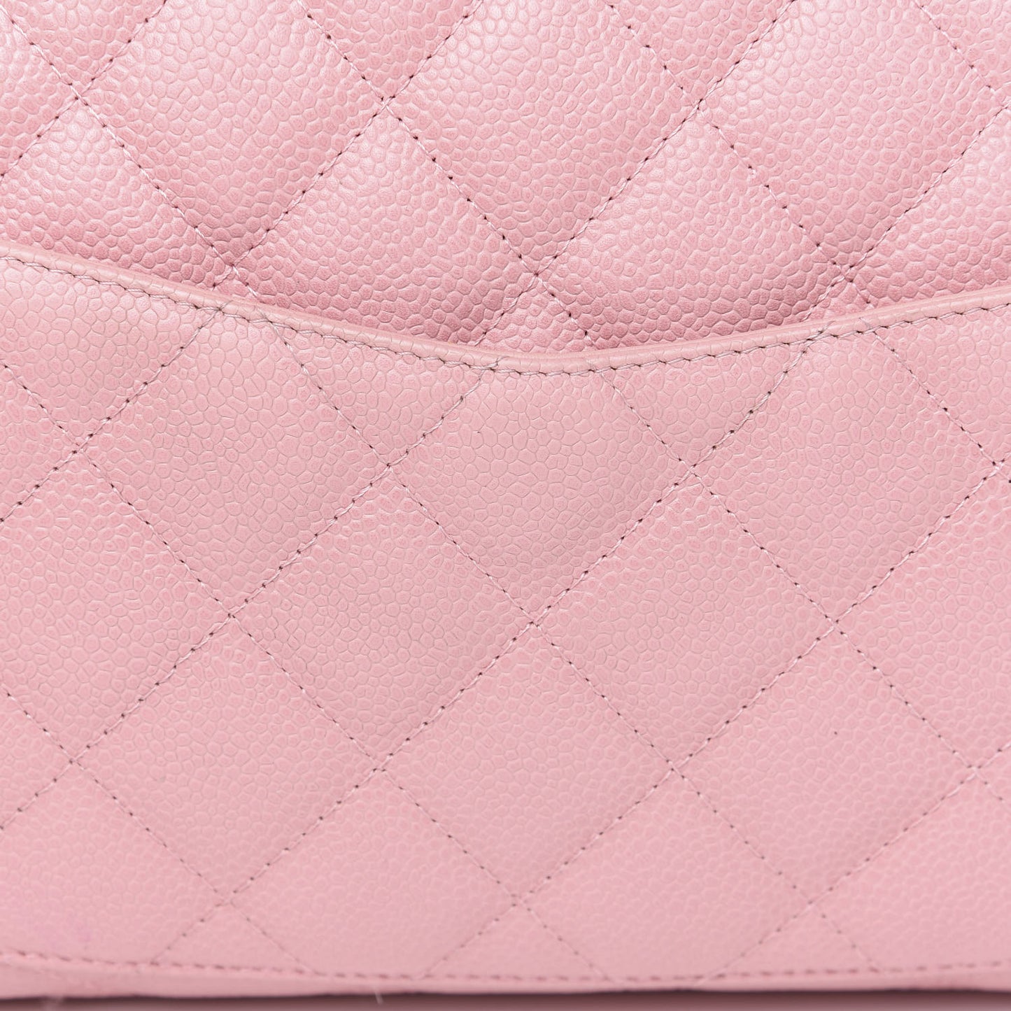 Caviar Quilted Large Bowler Pink