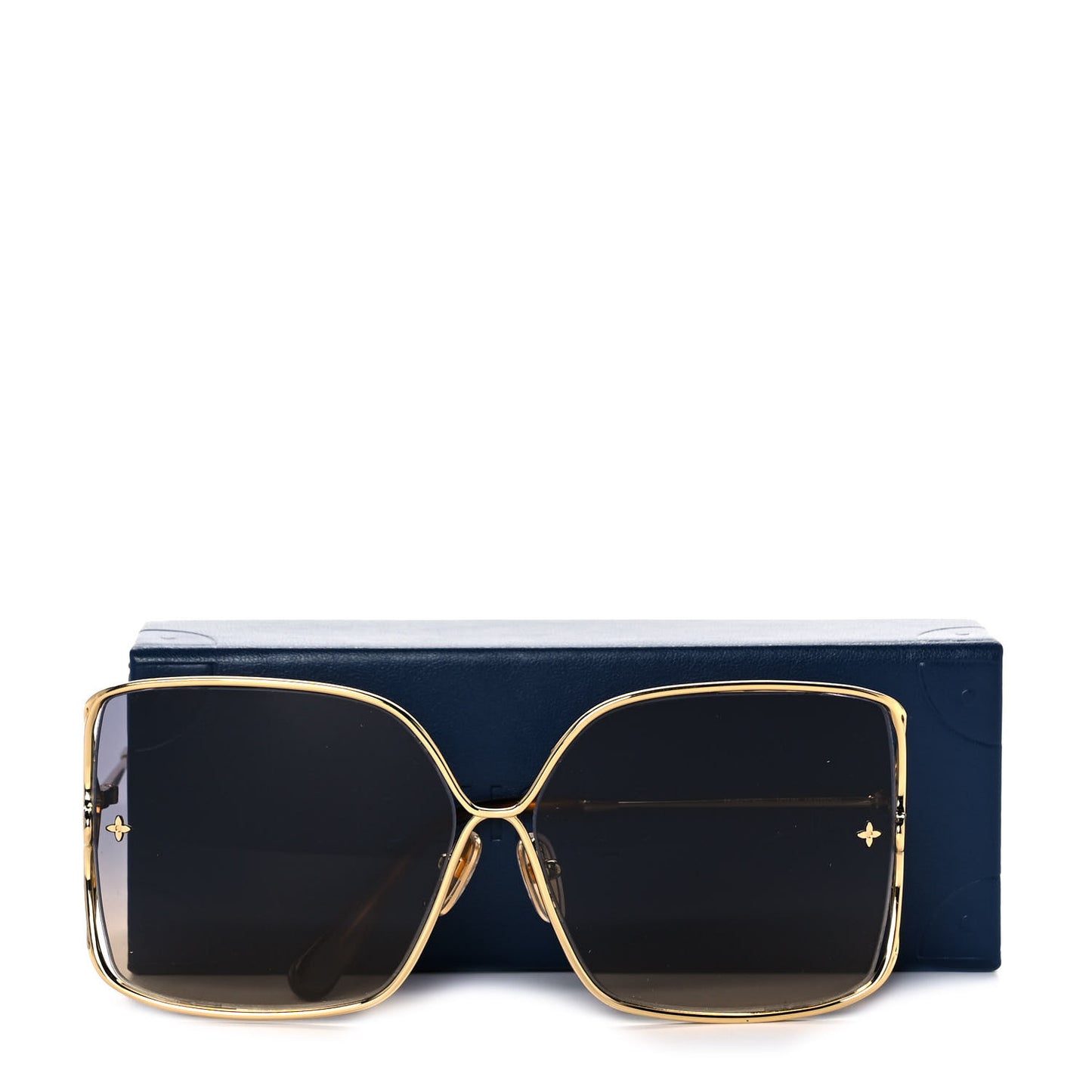 LV Petal Square Sunglasses Blue Gold