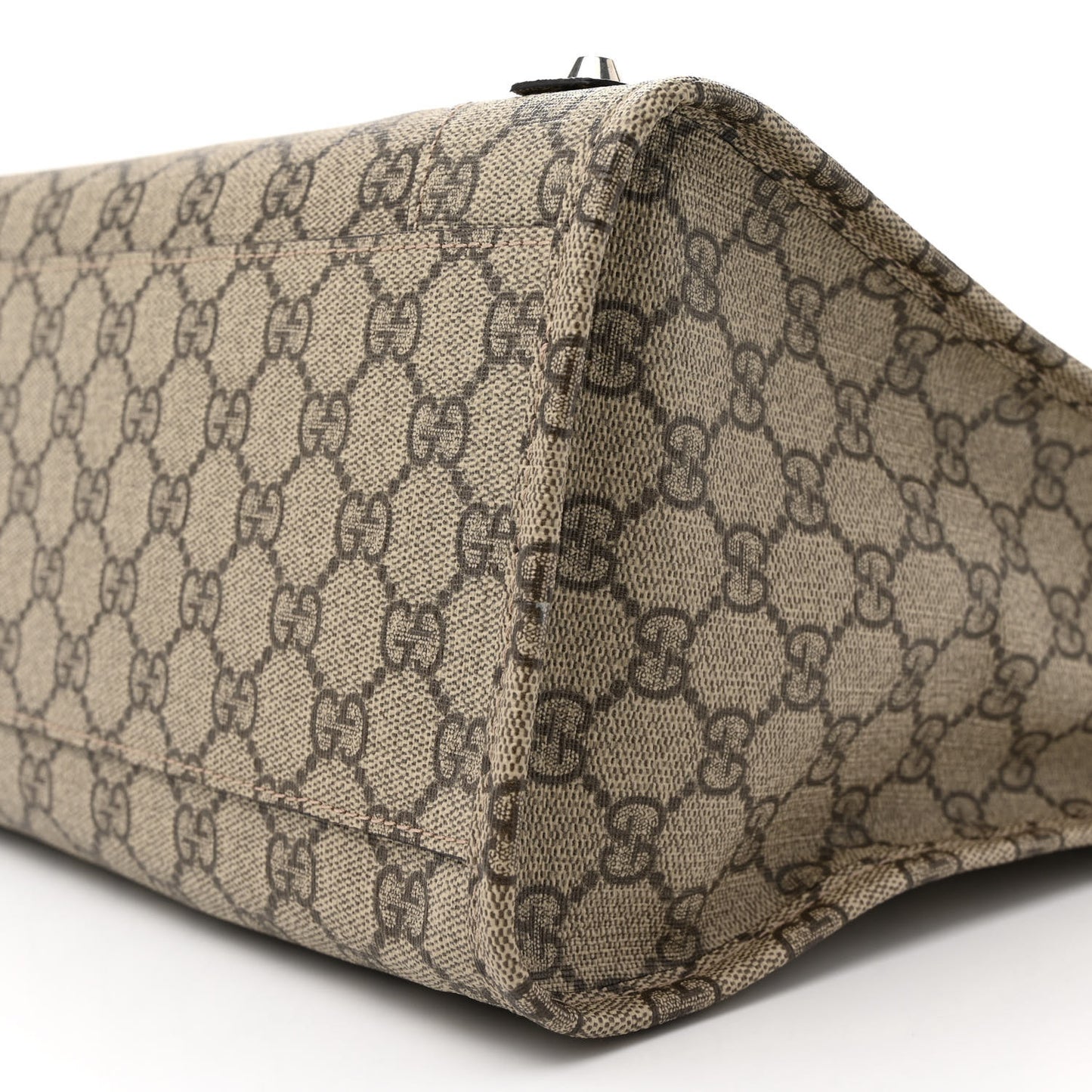 X GUCCI GG Supreme Monogram Neo Classic Silver Hardware City Beige Ebony