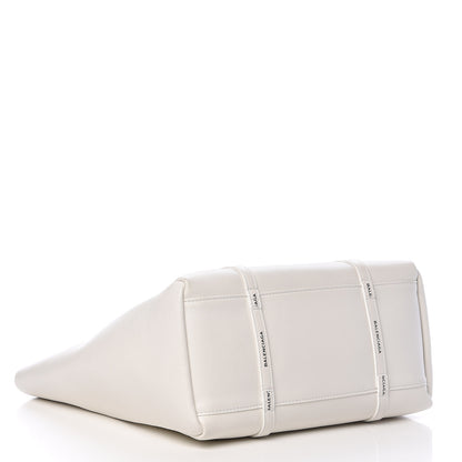 Balenciaga Calfskin Logo Strap Small Everyday Tote White Black 5 of 12