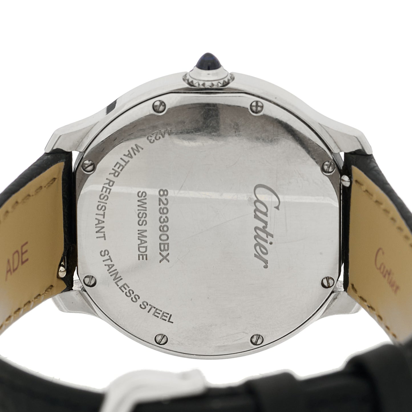 Stainless Steel Calfskin 36mm Ronde Must de Cartier Quartz Watch