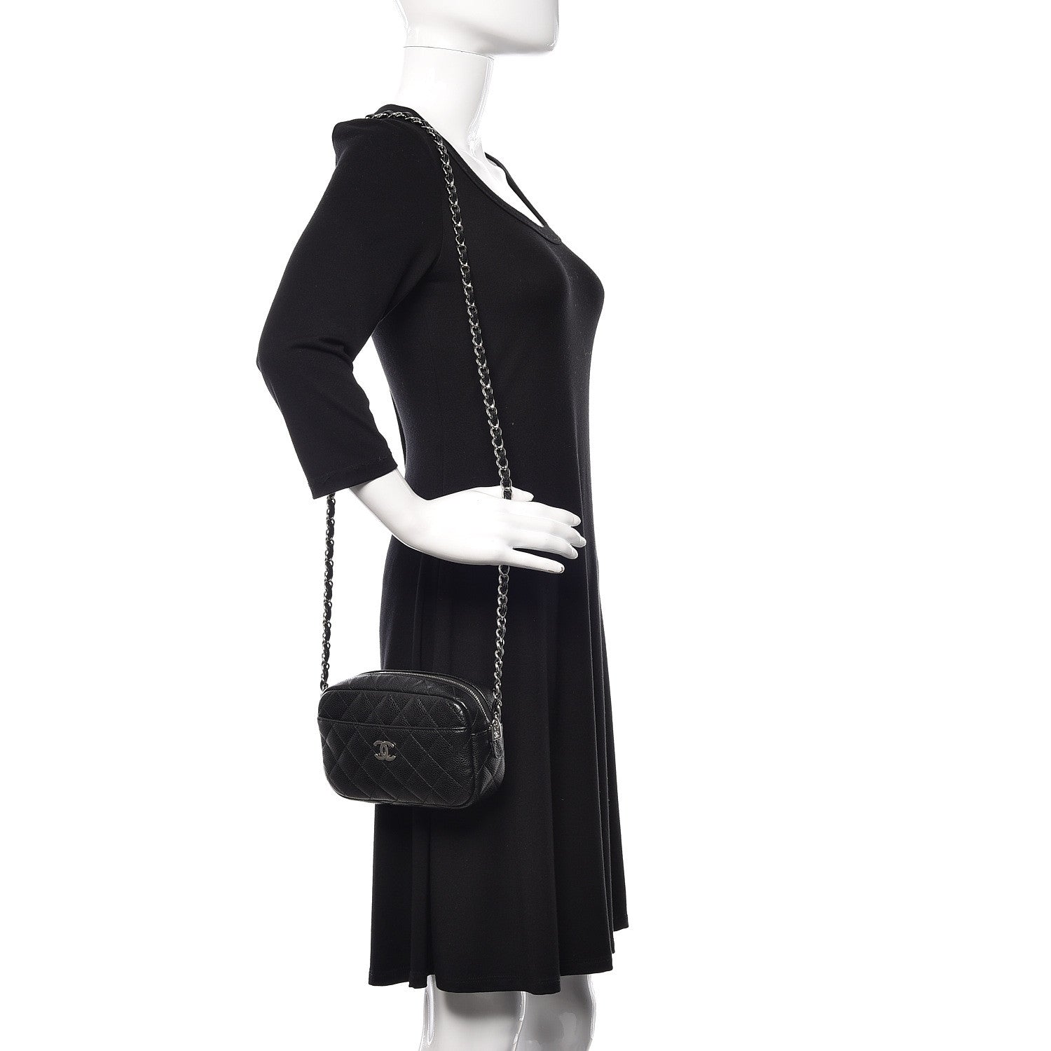 Chanel Caviar Quilted Camera Case Black 2 of 11