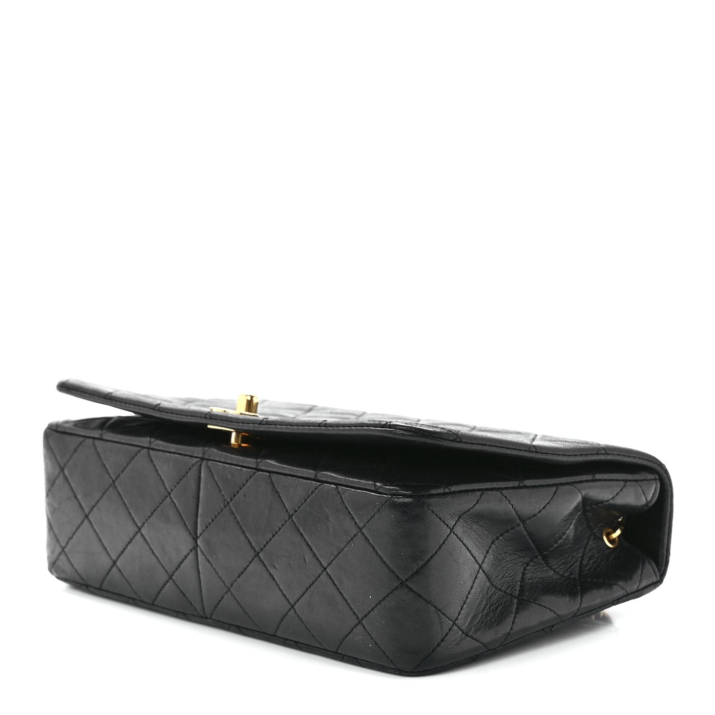 Lambskin Quilted Small Single Flap Black