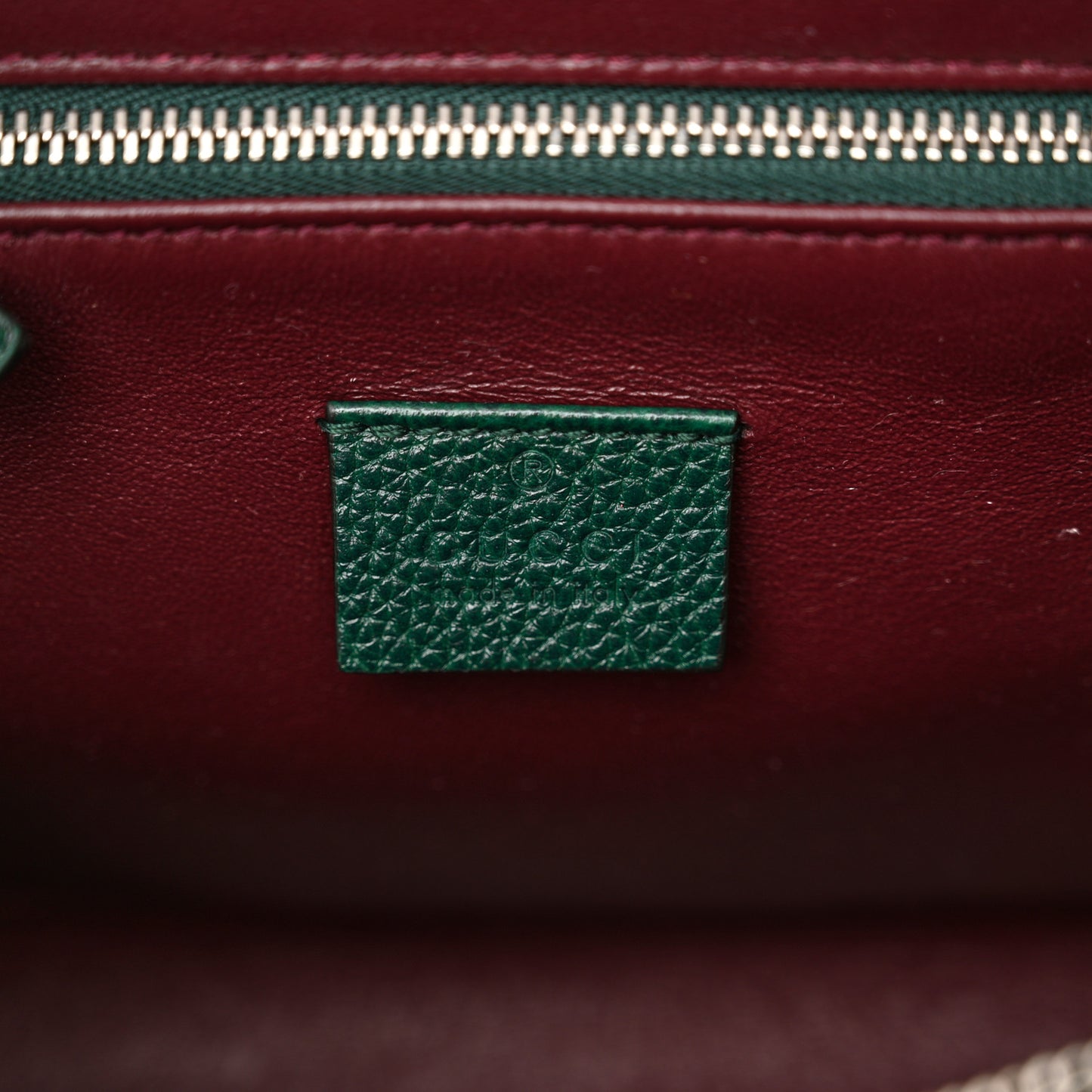 Grainy Calfskin Small Zumi Top Handle Bag Vintage Green