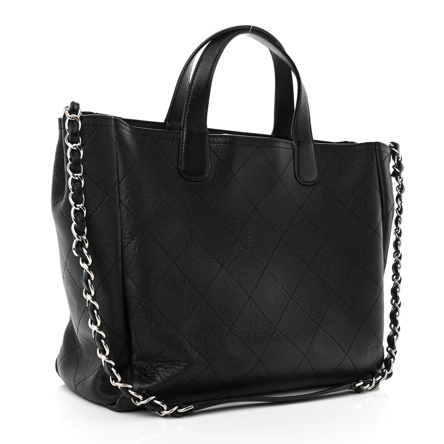 Chanel Caviar Stitched Large Lady Coco Shopping Tote Black 3 of 14