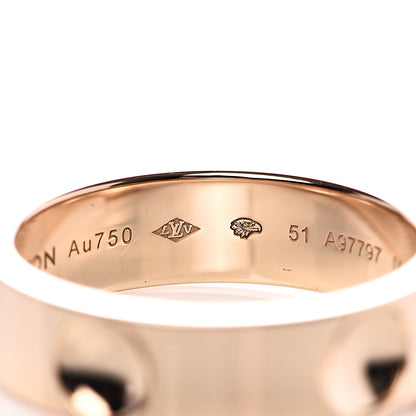 Louis Vuitton 18K Yellow Gold Empreinte LV Ring 51 5.75 5 of 7