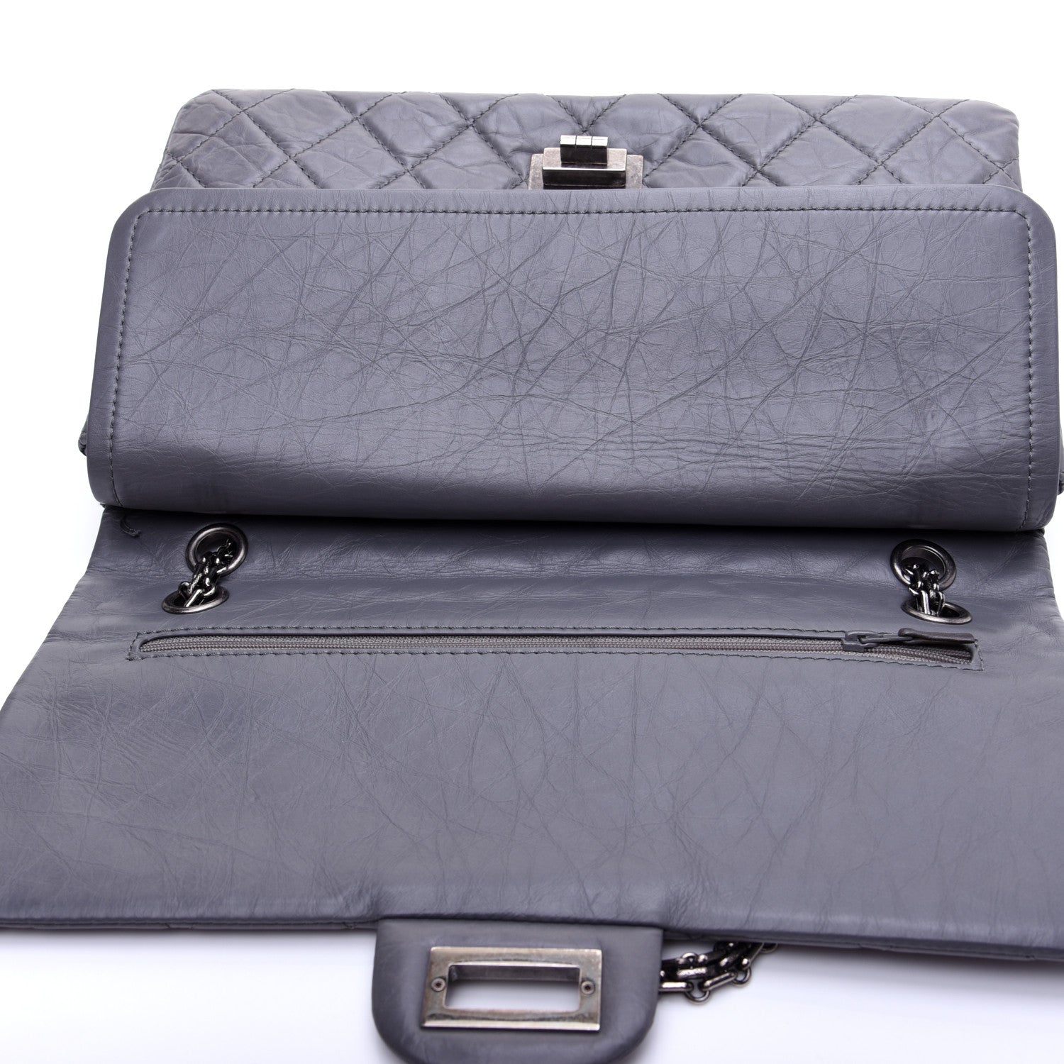 Chanel Aged Calfskin Quilted 2.55 Reissue 227 Flap Grey 11 of 14
