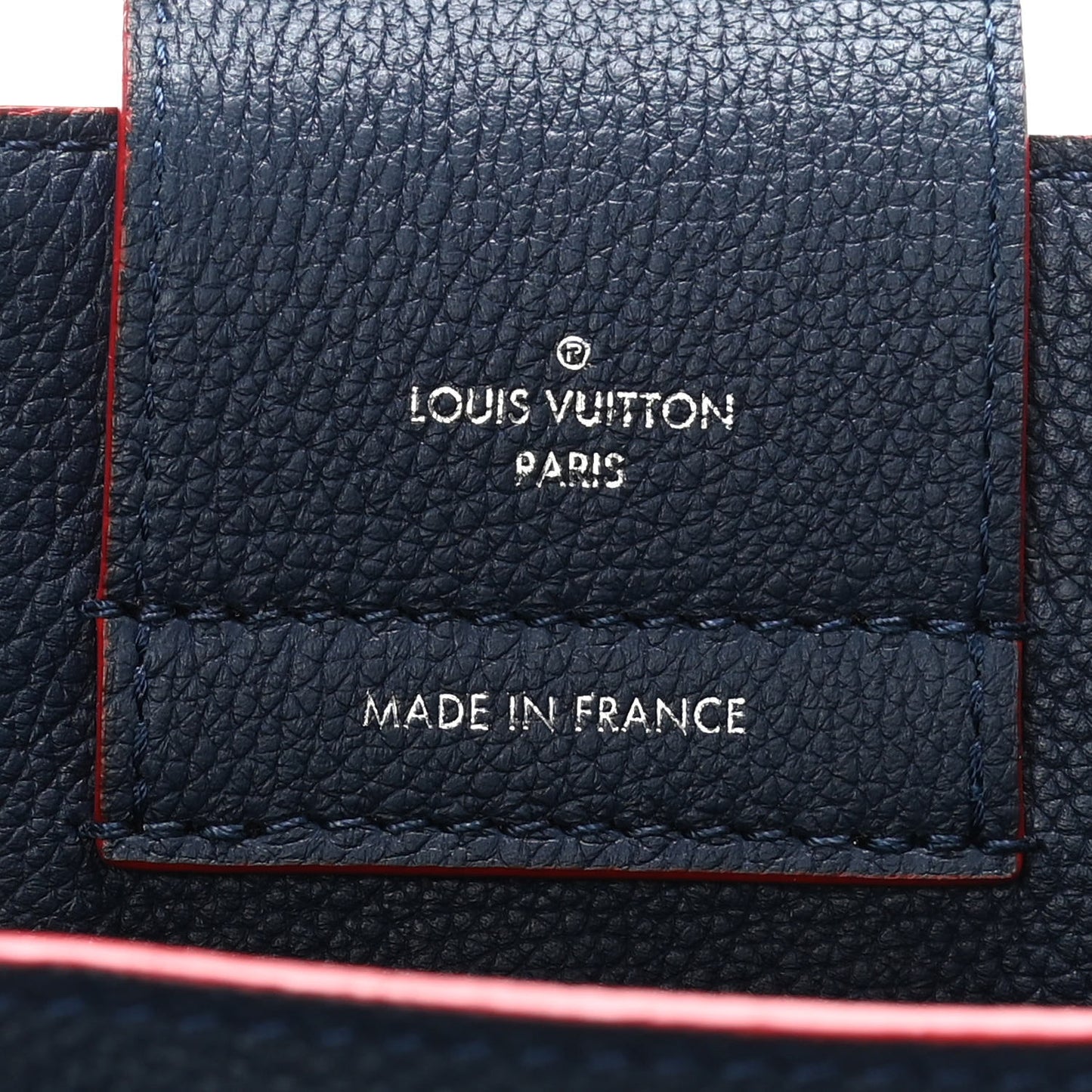 Calfskin Lockme Day Marine Rouge