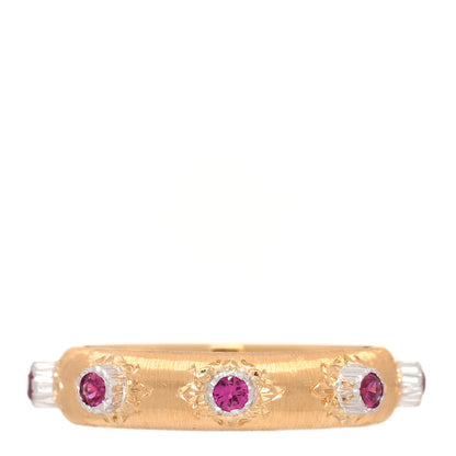 Buccellati 18K Yellow White Gold Ruby Macri Positano Eternelle Ring 51 5.75 1 of 5