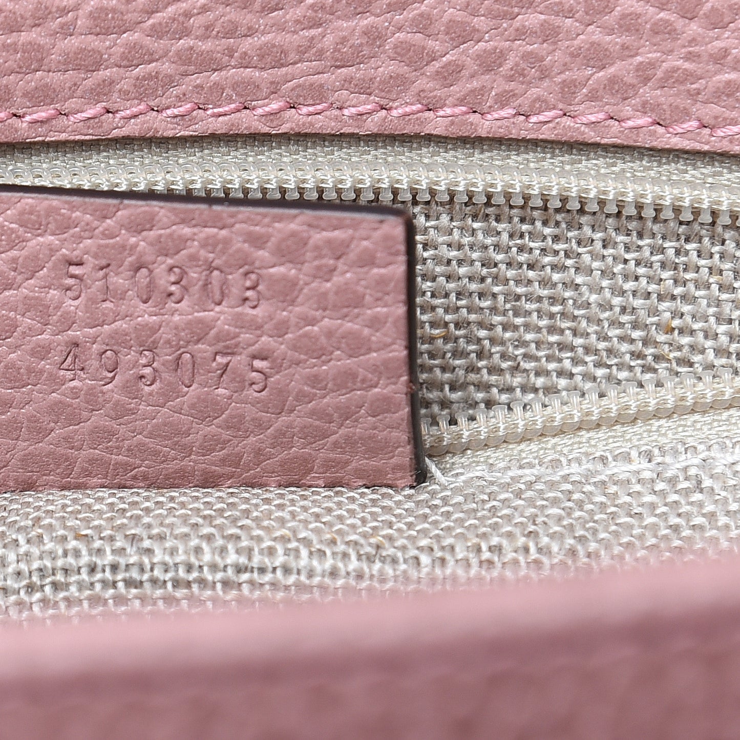 Dollar Calfskin Interlocking G Shoulder Bag Soft Pink