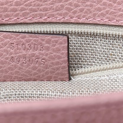 Gucci Dollar Calfskin Interlocking G Shoulder Bag Soft Pink 7 of 9