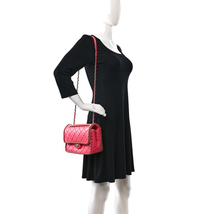 Chanel Crumpled Calfskin Medium Chain All Over Flap Pink 2 of 10