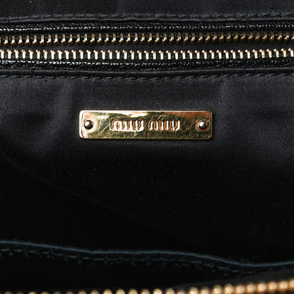 Miu Miu Goatskin Madras Backpack Black 10 of 24