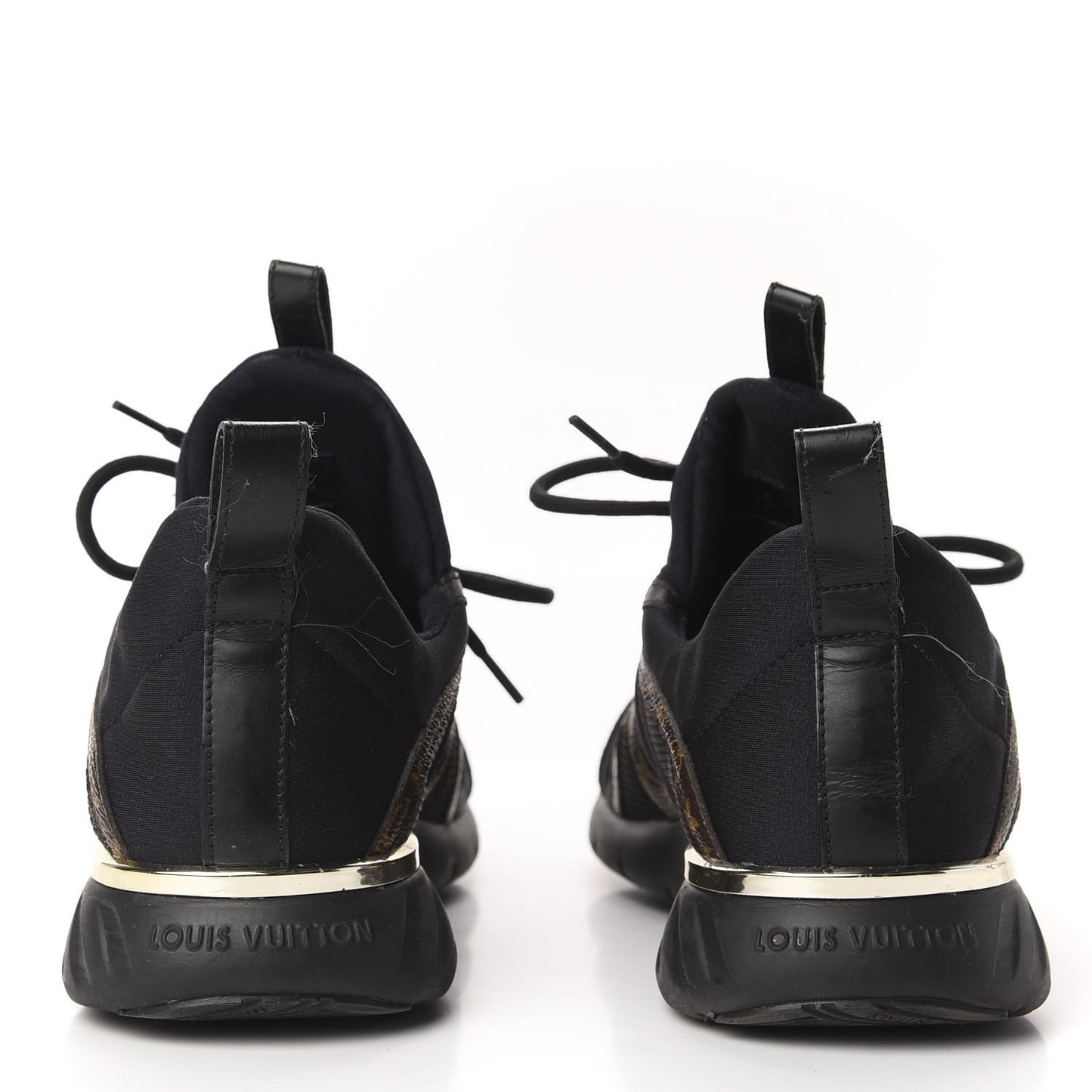 Technical Nylon Monogram Rubber Aftergame Sneakers 35 Black