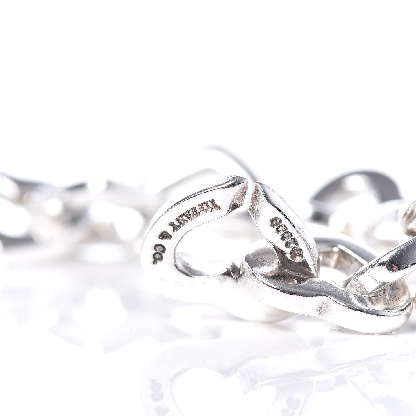 Sterling Silver 18K Yellow Gold Heart Links Bracelet