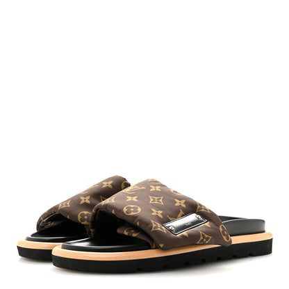 Louis Vuitton Nylon Monogram Pool Pillow Comfort Mule 41 Cacao Brown 4 of 9