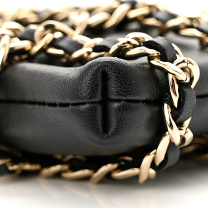 Chanel Lambskin Tech Me Out Clutch With Chain Black 9 of 10