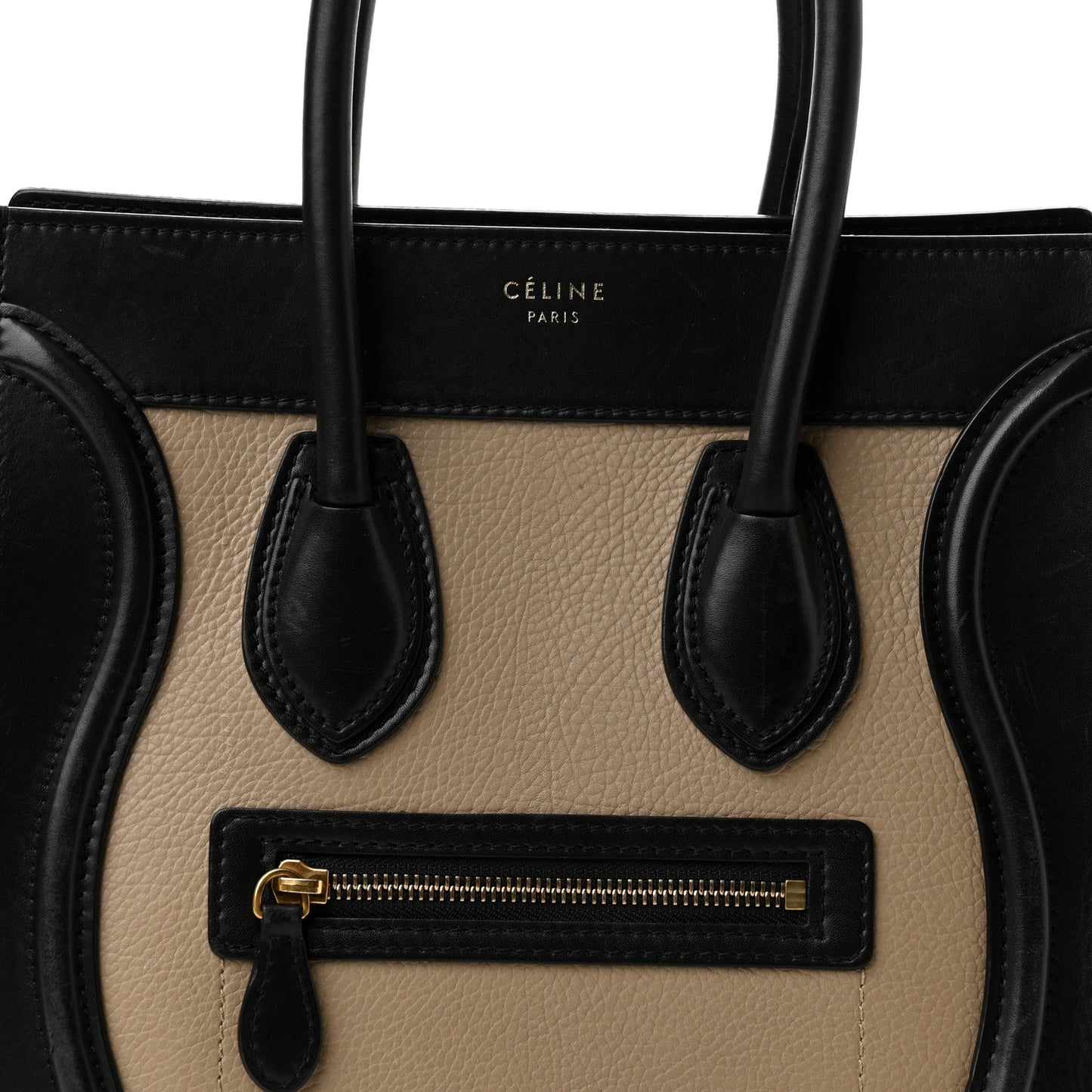 Elephant Calfskin Suede Micro Tri-Color Luggage Sand