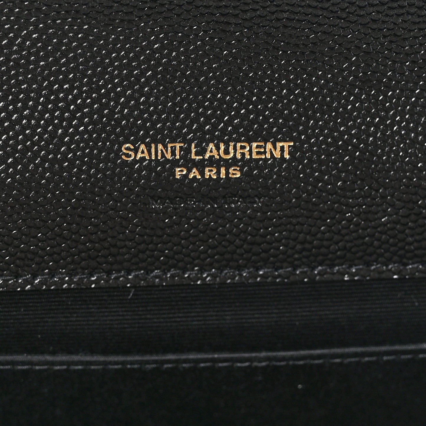 Grain De Poudre Matelasse Chevron Monogram Envelope Clutch Black