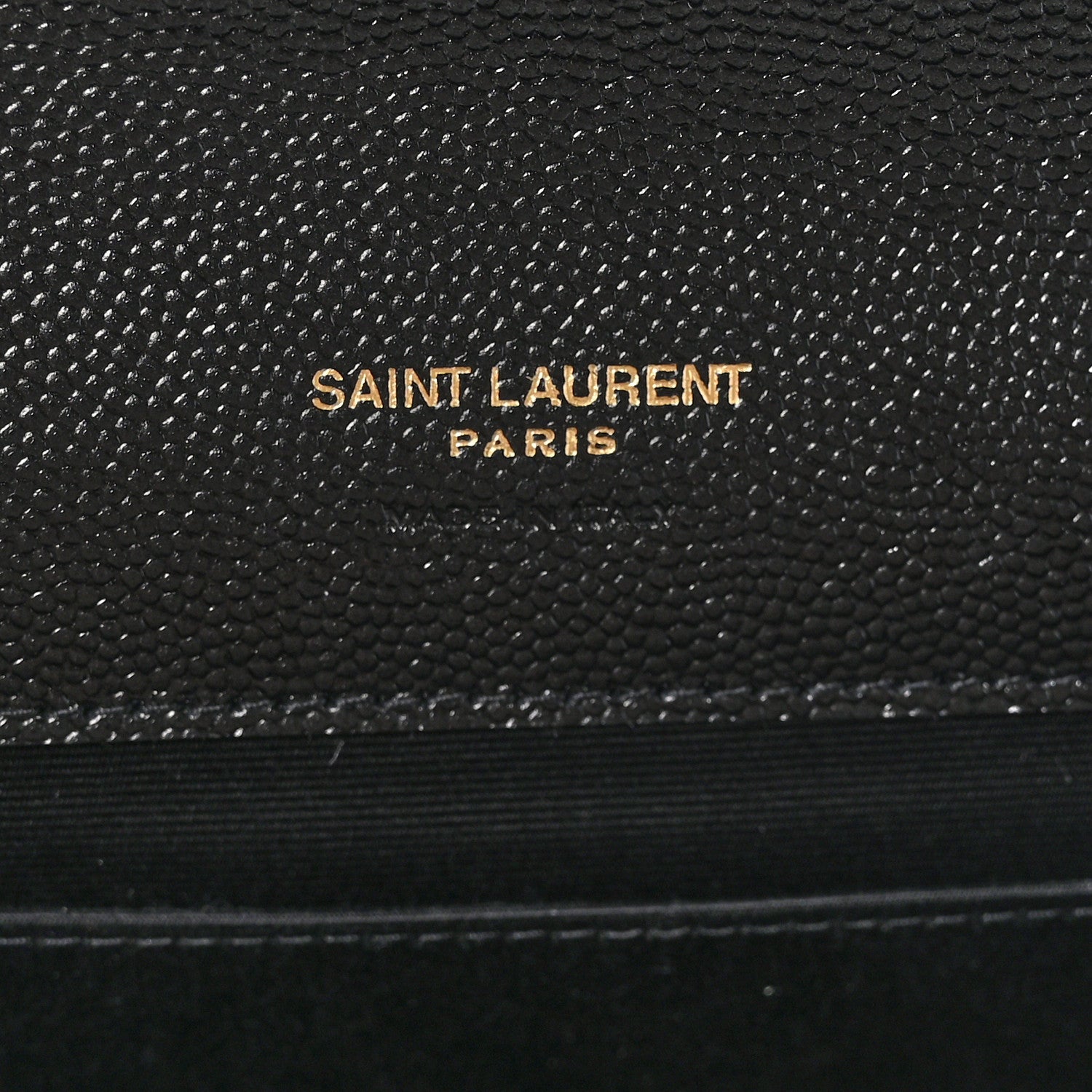 Saint Laurent Grain De Poudre Matelasse Chevron Monogram Envelope Clutch Black 7 of 9