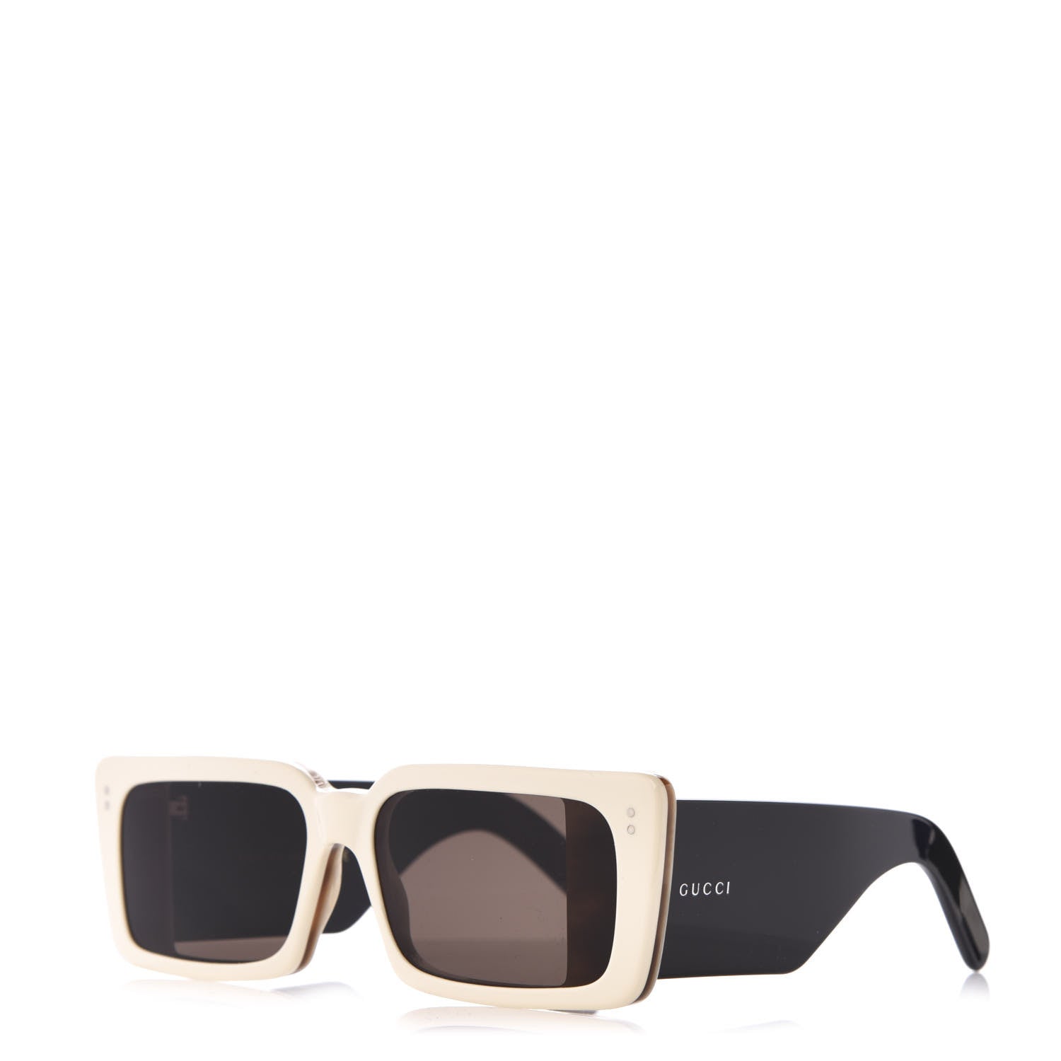 Gucci Acetate Rectangular Flap GG0543S Sunglasses White Black 1 of 9