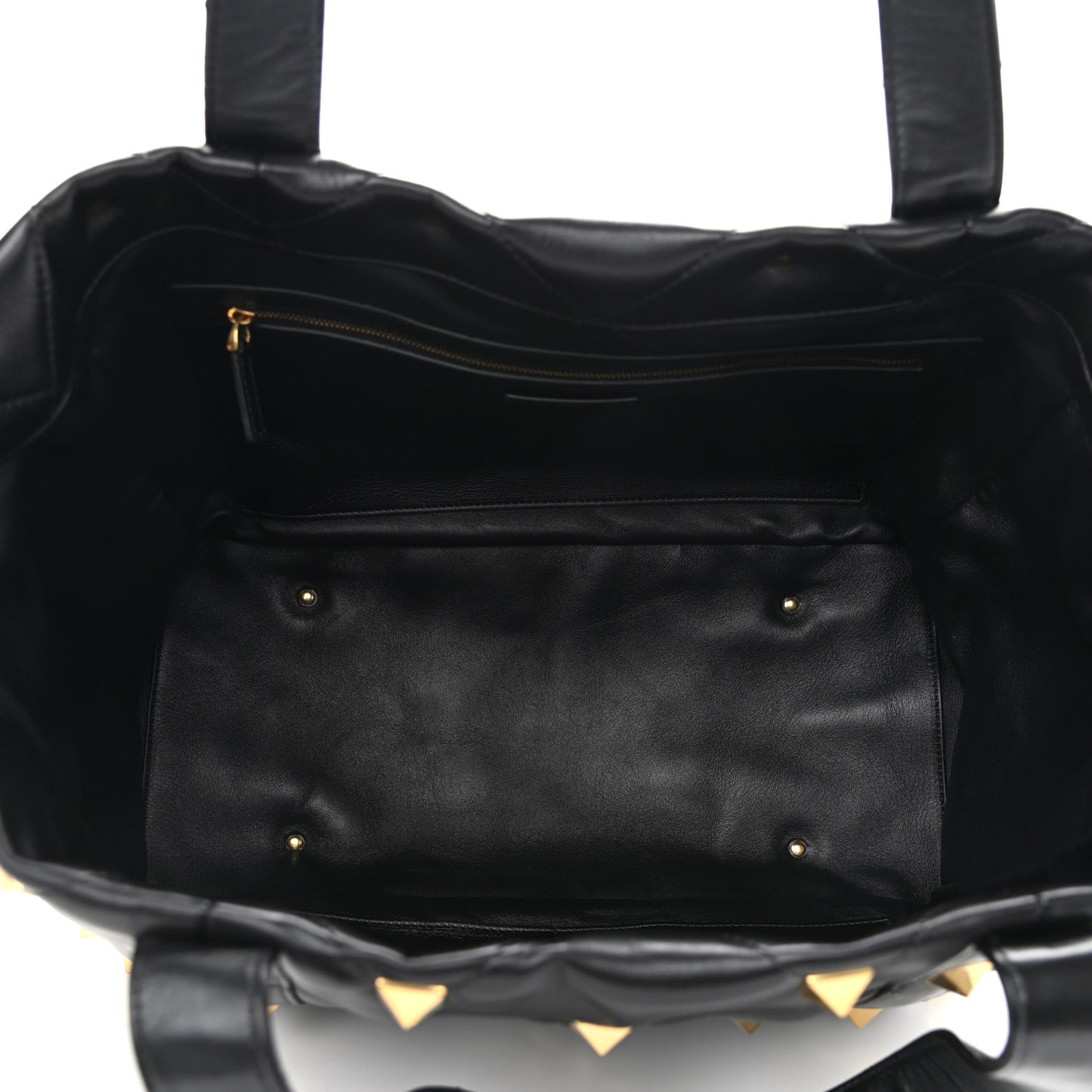 Nappa Medium Roman Stud Tote Black