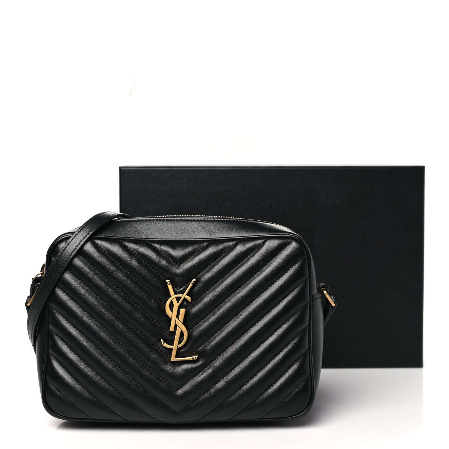 Saint Laurent Calfskin Matelasse Monogram Lou Camera Bag Black 12 of 12