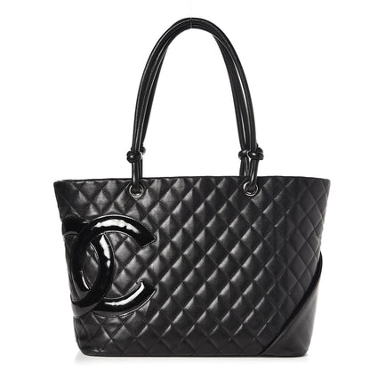 Chanel Calfskin Quilted Large Cambon Tote Black 1 of 13