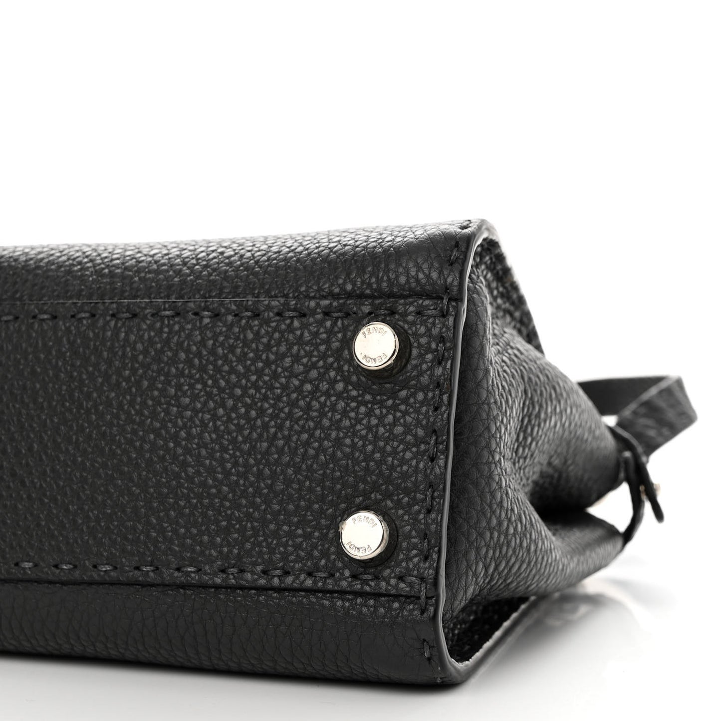 Cuoio Romano Selleria Bi-Color Mini Peekaboo Iconic Satchel Asfalto Latte