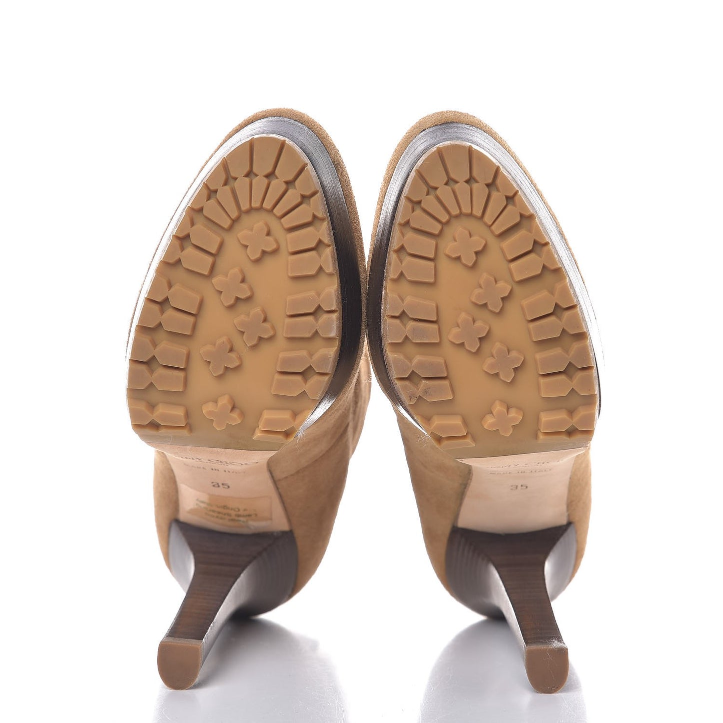 Suede Shearling Trixie Ankle Boots 35 Camel