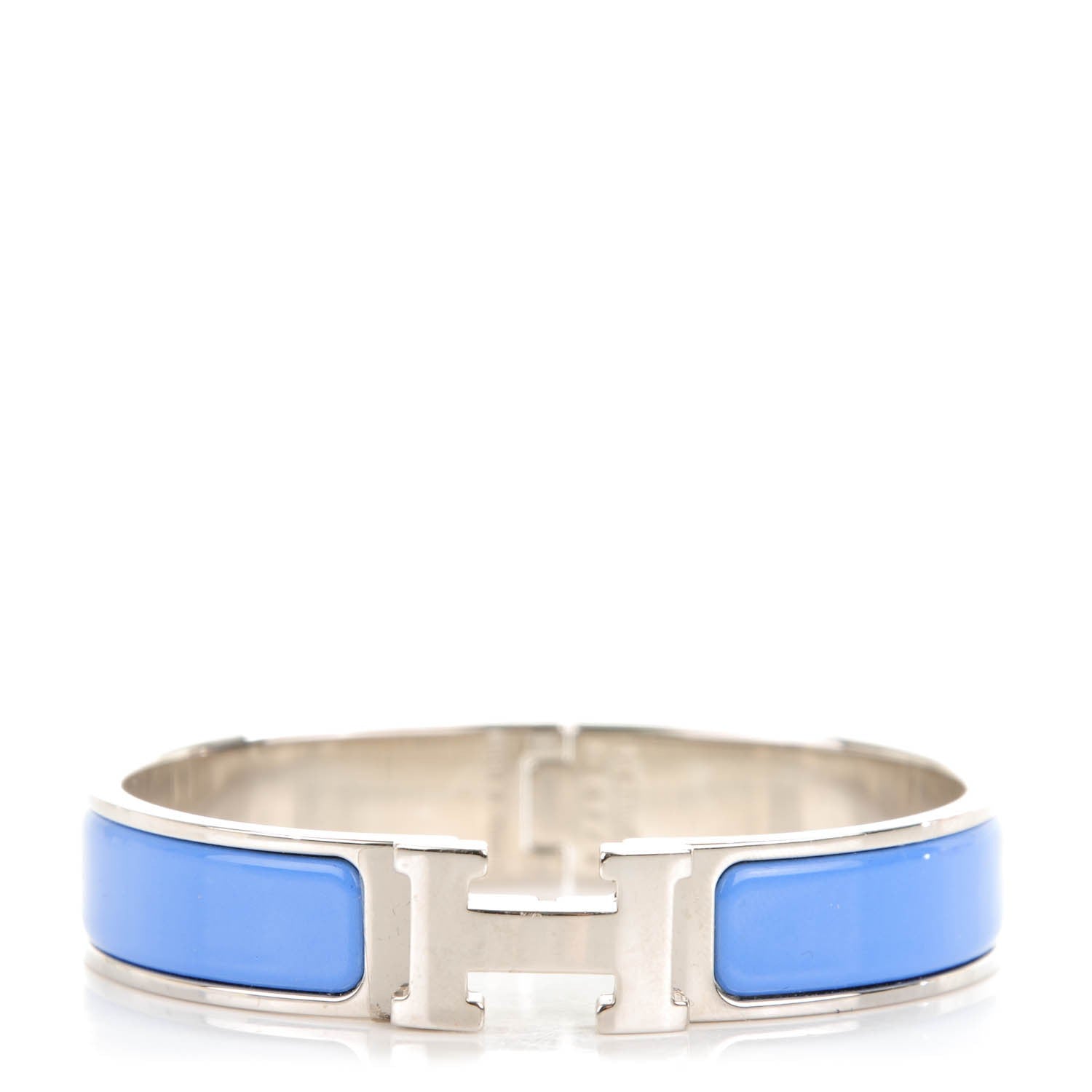 Hermes Enamel Narrow Clic Clac H Bracelet PM Bleu Transat 1 of 4