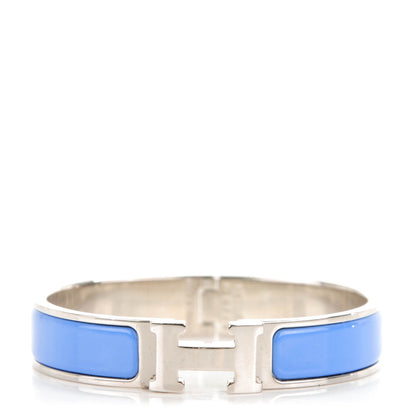 Hermes Enamel Narrow Clic Clac H Bracelet PM Bleu Transat 1 of 4