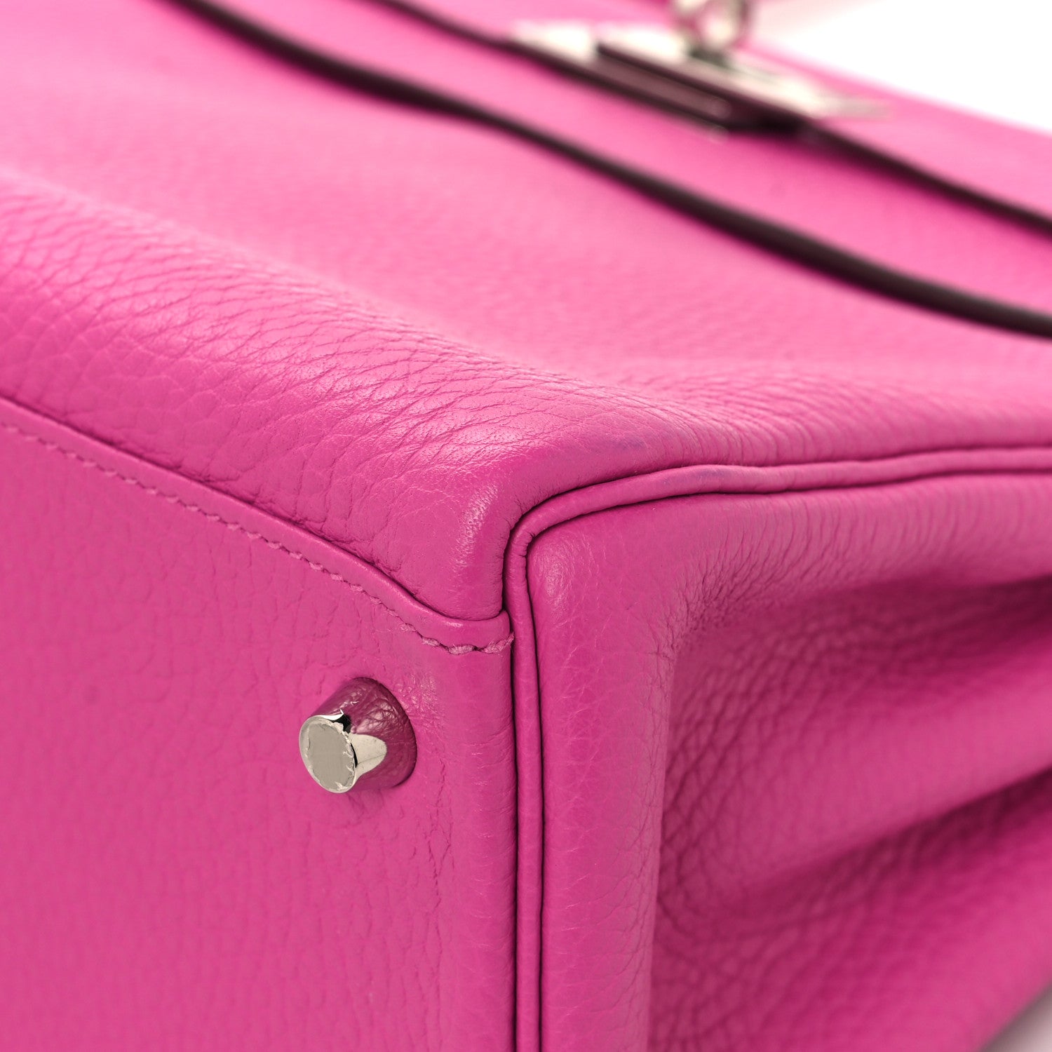 Hermes Taurillon Clemence Kelly Retourne 28 Rose Pourpre 10 of 12