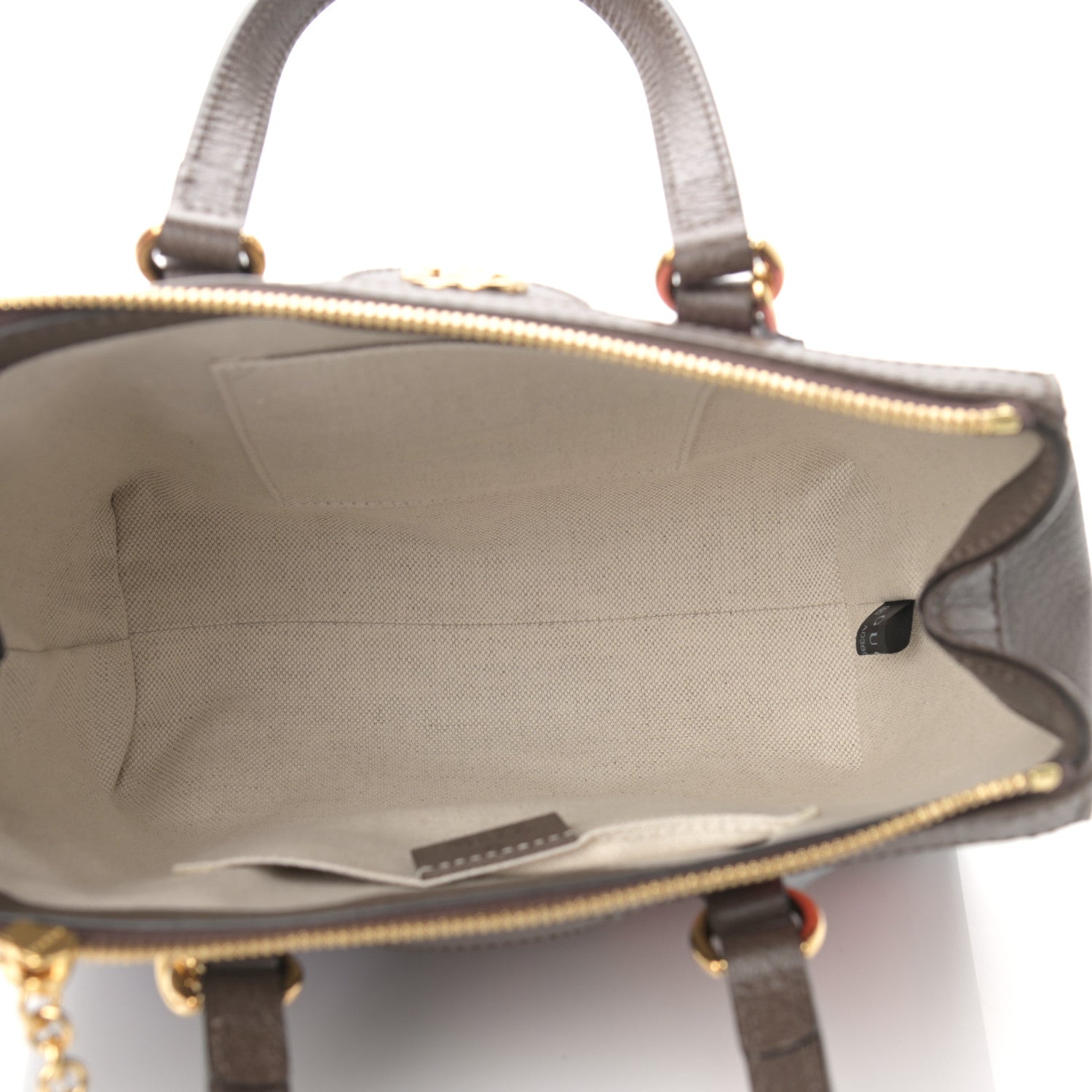 Gucci GG Supreme Monogram Equestrian Web Small Ophidia Tote Bag Beige Multicolor New Acero 5 of 9