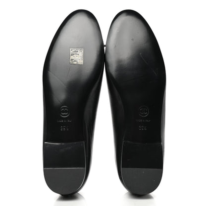 Chanel Lambskin Patent Cap Toe Ballerina Flats 39.5 Black 5 of 8
