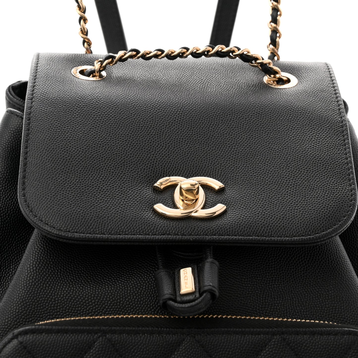 Caviar Quilted Business Affinity Backpack Black