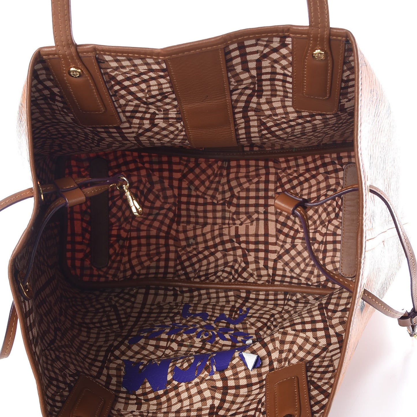 Visetos Medium Liz Reversible Shopper Tote Cognac