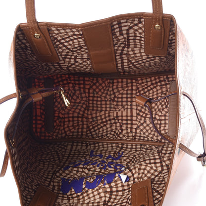 MCM Visetos Medium Liz Reversible Shopper Tote Cognac 13 of 27