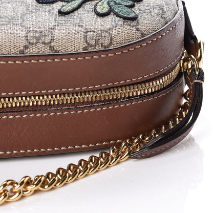 Gucci GG Supreme Monogram Floral Embroidered Mini Chain Shoulder Bag Beige Tuscany 13 of 17