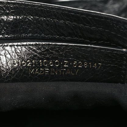Balenciaga Agneau Classic Hardware S City Logo Strap Black White 8 of 11