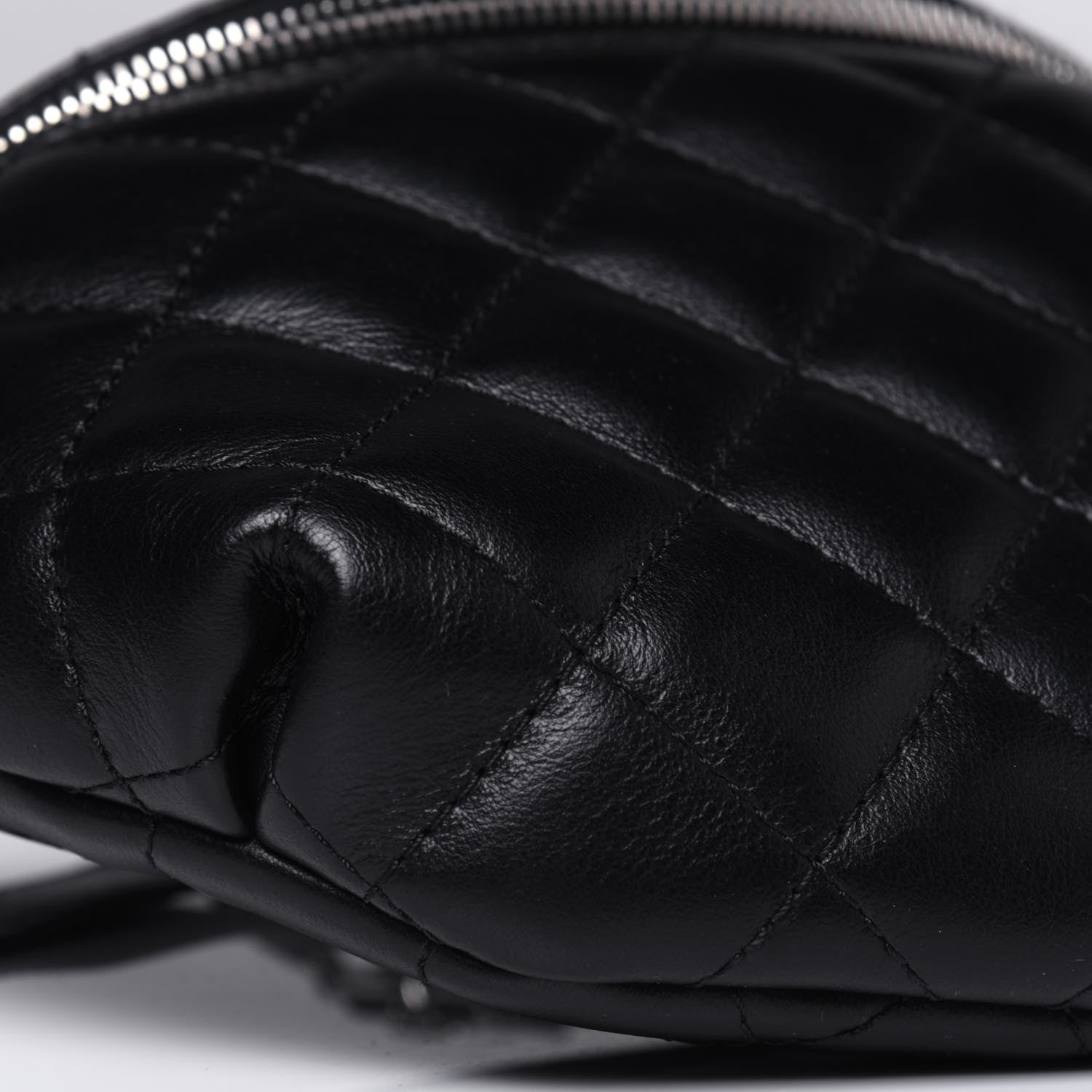 Chanel Calfskin Quilted Waist Belt Bag Black 9 of 11