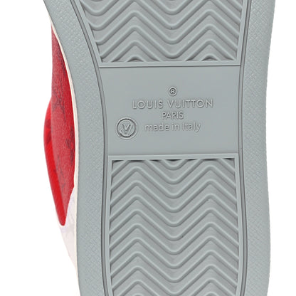 Louis Vuitton Monogram Calfskin Mens Rivoli Sneakers 9.5 Red 6 of 9
