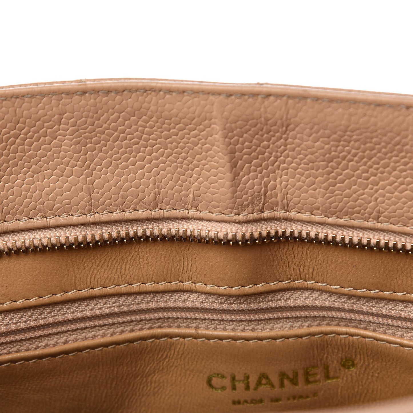 Caviar Quilted Medallion Tote Beige