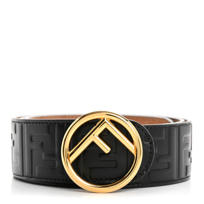 Fendi Calfskin F is Fendi FF 1974 Embossed Belt 90 36 Black 1 of 7