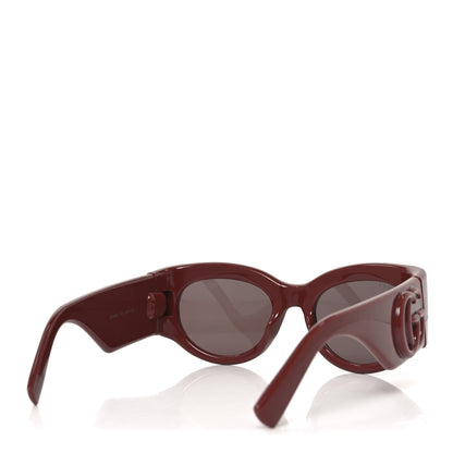 Gucci Marmont Monocolor 53mm Round Sunglasses GG1544S Burgundy Brown 4 of 7