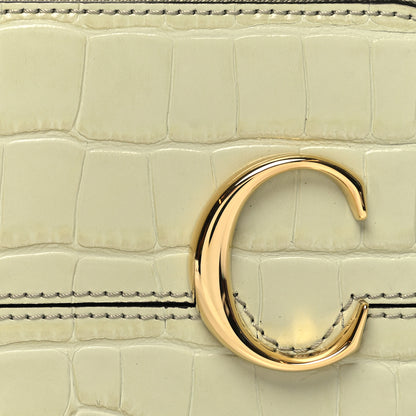 Chloe Calfskin Crocodile Embossed Mini C Vanity Bag Light Eucalyptus 8 of 10