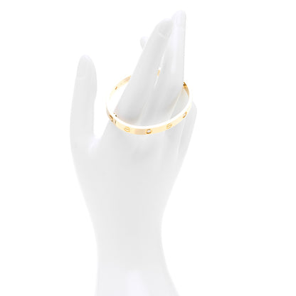 Cartier 18K Yellow Gold 4 Diamond LOVE Bracelet 16 2 of 11