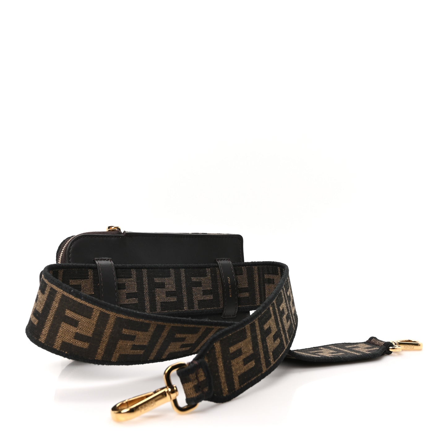 Fabric Jacquard FF 1974 Cell Pocket Strap You Tobacco Moro Black